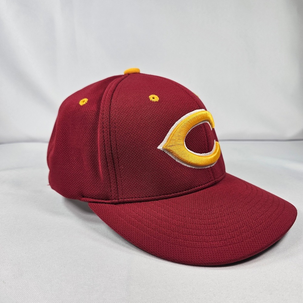 Cincinnati Reds Baseball Cap Fitted Flexfit‎ "C" Logo Red Yellow SM MED